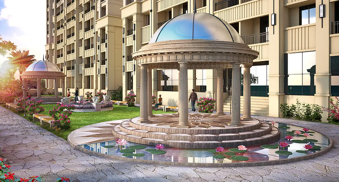 Domed clubhouse plaza